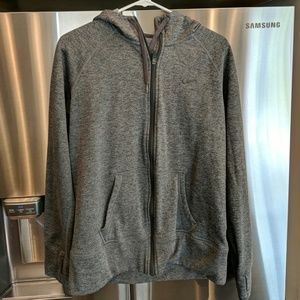 Charcoal Gray Nike Therma Fit Zip Up Hoodie